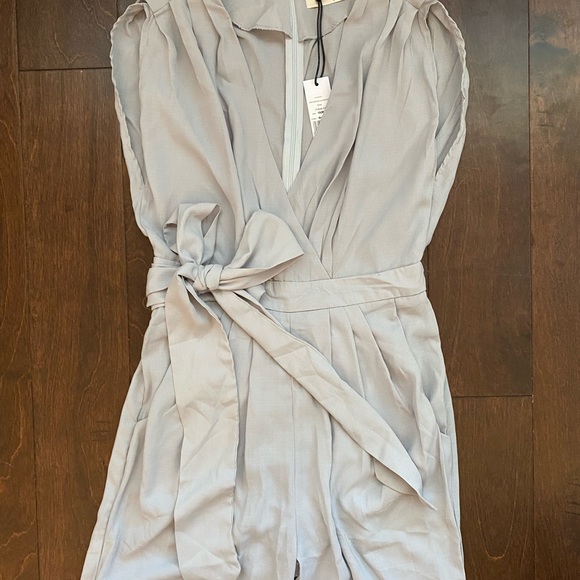 Showpo. Pants - Light gray jumpsuit